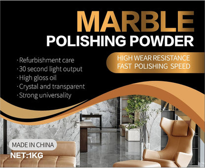 Marble Polishing Powder – for Granite, Marble & Stone Surfaces，Helps Restore Shine and Improve Surface Gloss – For Countertops, Floors & Walls – 2.2 LB(1 Piece)