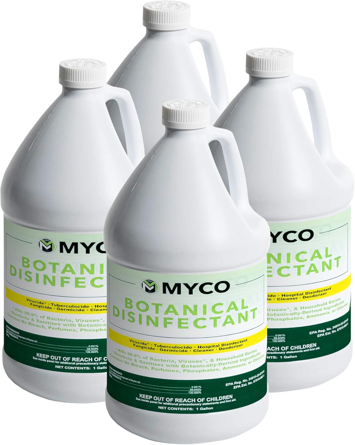 Myco Botanical Disinfectant Cleaner – Natural Plant-Based Ready-to-Use EPA-Registered Disinfectant Spray for Mold, Mildew, Germs, Bacteria & Viruses – Safe for Home & Commercial Use, 1 Gallon