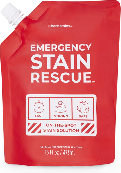 Emergency Stain Rescue Stain Remover Spray - For Wine & Coffee - Blood Stain Remover Clothes & Laundry - Carpet Cleaner Spray with No Added Phosphates - 2 x 4 Fl Oz