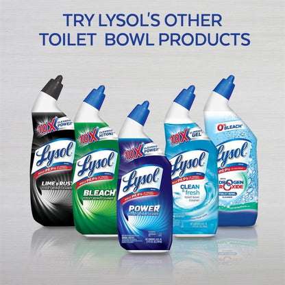 Lysol Toilet Bowl Cleaner Gel, For Cleaning and Disinfecting, Stain Removal, Forest Rain Scent, 24oz (Pack of 2)