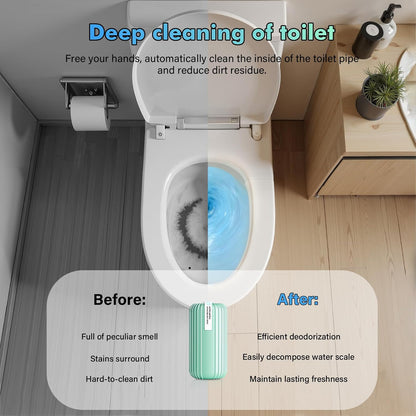 Acina Toilet Cleaner 2Pcs: Toilets Pro Bowl Clean Capsules for bathroom, Toilet Tank Cleaning for Stains & Limescale, Automatic Long-Lasting Blue Powerful Cleaning, Easy Use for Home, Travel & Office
