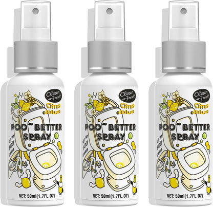 Clean-n-Fresh Toilet Spray, Variety Pack of 3 - Citrus/Lavender/Hibiscus, Bathroom & Toilet Odor Elimination, Travel Size 1.7 Fl Oz Each, Total 5.1 Fl Oz