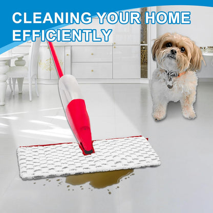 Spray Mop Pads Compatible with Promist Max - Reusable Mop Refills for Oceda Promist Max, Microfiber Double Sided Usable Dry Wet Floor Cleaning (6 Pack Red)