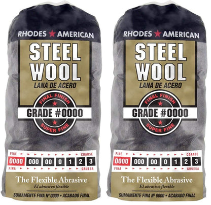 Homax - 33873210009 Steel Wool, Extra Fine Grade #000, 12 Pads