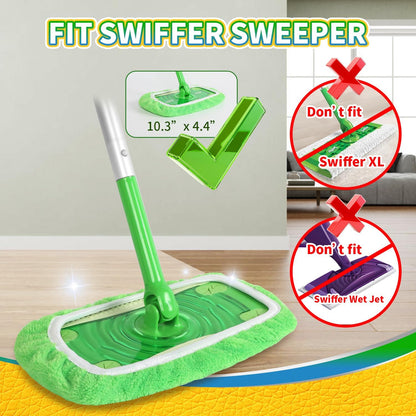 AmaVins 5 Pack Reusable Microfiber Mop Pads Compatible with Swiffer Sweeper Mop, Wet and Dry Flat mop Cover, Washable Mop Pads for Surface/Hardwood Floor Cleaning (Mop is Not Included)