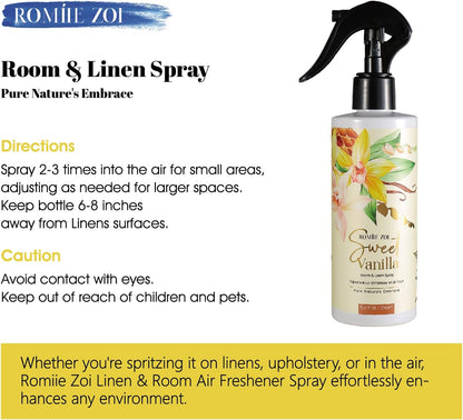 ROMIIE ZOI Room Spray Lemon, Air Freshener Spray Made with Natural Plant Extract, Scented Room Spray for Home Fragrance Fabric Spray Freshener 8.5 FL OZ