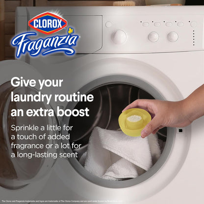 Clorox Fraganzia Laundry Scent Booster Crystals, In-Wash Fragrance Beads for Fresh-Smelling Clothes & Linens, Safe for All Fabrics & Colors, Easy-Pour Bottle, Vanilla Scent, 18 Oz, 2 Pack