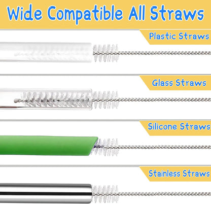 LEDUO Straw Cleaner Brush for Stanley - 12 PCS | Reusable Drinking Straw Brushes - Extra Long 12 inch, Extra Wide 12mm Diam Pipe Tube Cleaning Brush for 40 oz 30 oz 20 oz 64 oz Stanley Tumbler Mug
