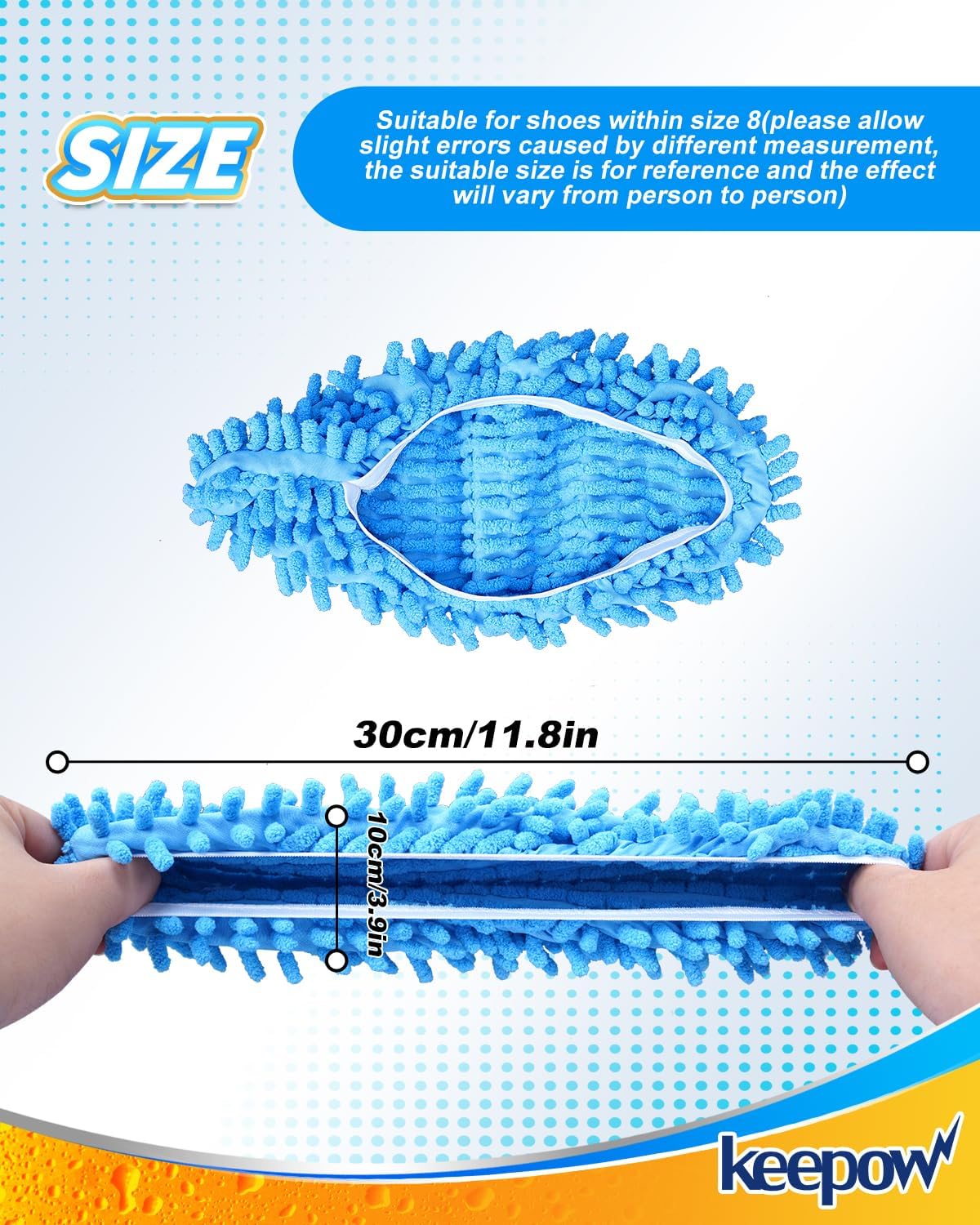 6 Mop Slippers for Floor Cleaning Mop Socks for Women Washable Mopping Socks Feet Foot Slippers Dust Mopping Shoes Microfiber Moppers Slippers for Women Men House Cleaning (3 Pairs)