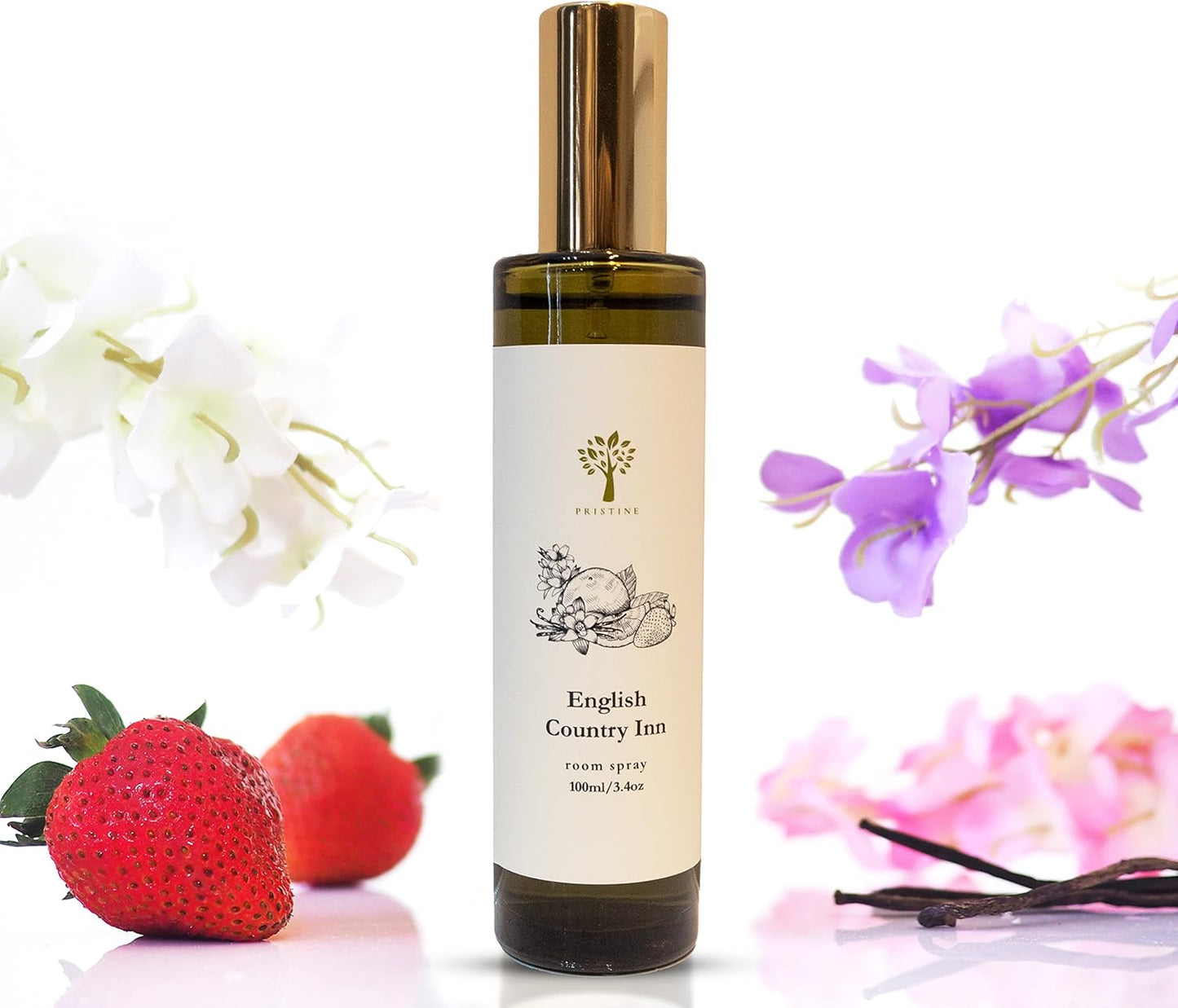 PRISTINE Swiss Château/Inspired by Hilton Hotel Linen & Room Spray Air Freshener, Made With Essential Oils, Tangerine, Raspberry, Cedarwood Scent, 3.4oz Pillow Spray