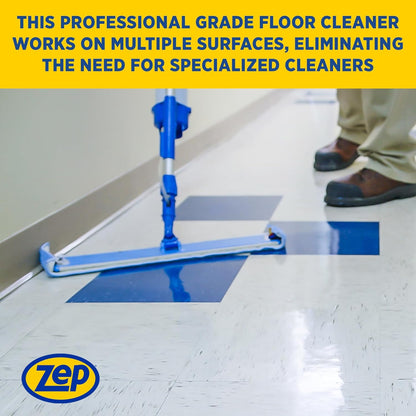 Zep Spray Mop Refill and Floor Cleaner - 1 Gallon (Case of 2) ECZUMSF1282 - Professional Grade Versatile Multi Surface Fresh Scent Cleaner and Deodorizer