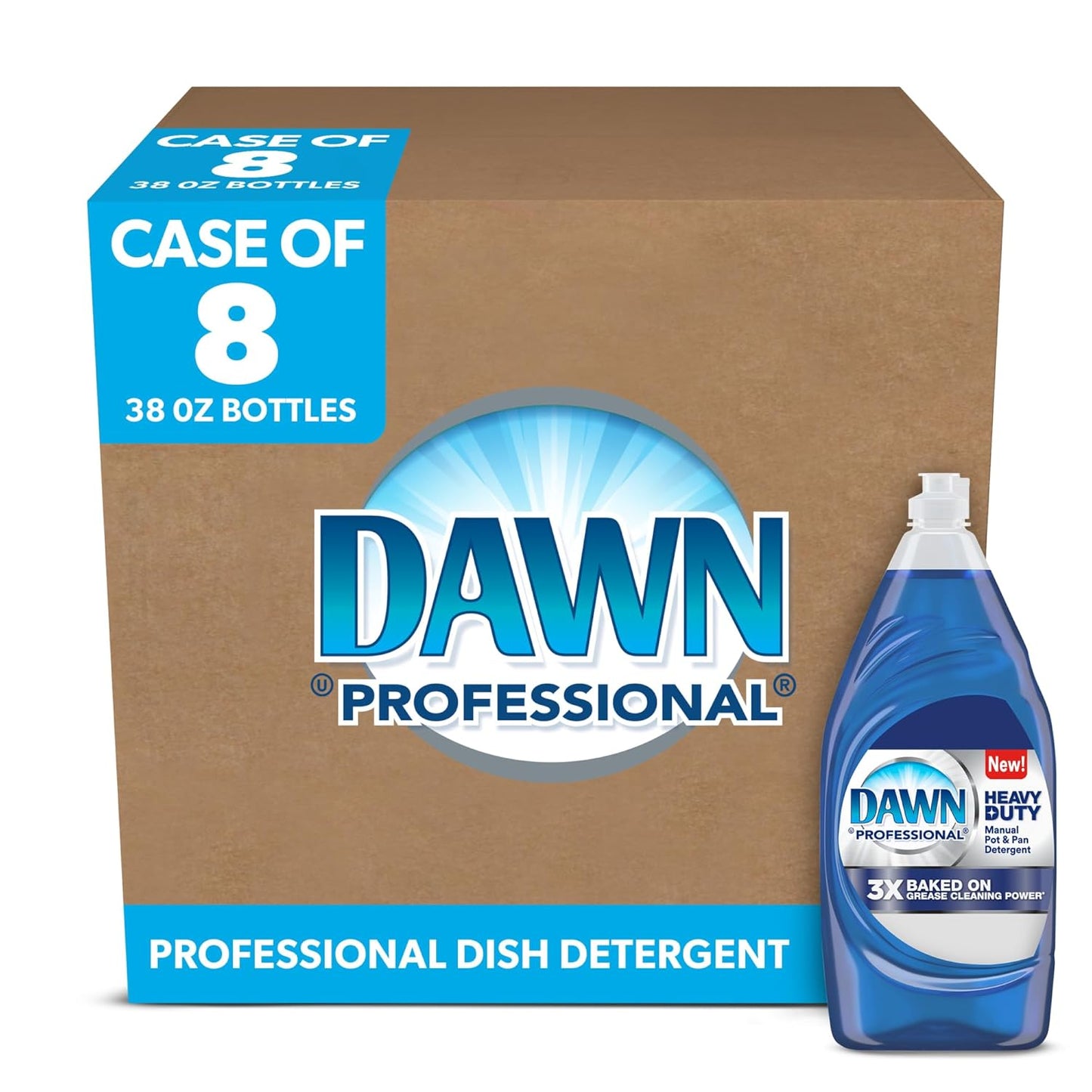 Dawn PRO Heavy Duty Manual Pot and Pan Detergent, Dish Soap Liquid for Dishwashing by Hand, Bulk Concentrate for Commercial Use, 1 gal (Case of 2)