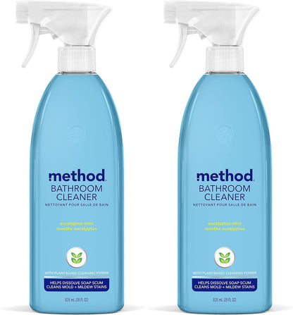 Method Bathroom Cleaner, Removes Mold + Mildew Stains, Eucalyptus Mint, 28 Fl Oz