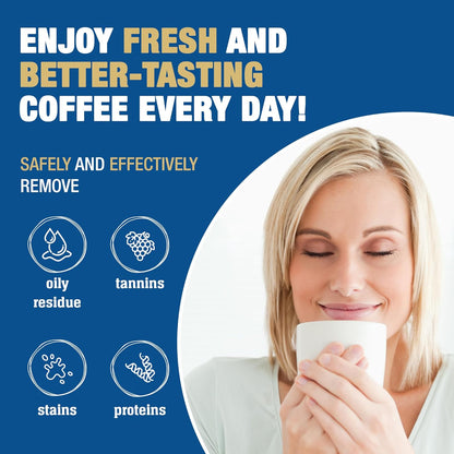 Bar Keepers Friend Coffee Maker Cleaner (2 x 12 oz) Removes Stains & Oily Residue from Espresso Machines, Carafes, Thermos, Drip Coffee Pots, Single-Cup Coffee Makers & More