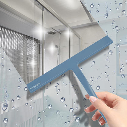 Shower Squeegee for Glass Doors, RICHMIRTH 11" Inch Width Silicone Rubber Blade Squeegee Window Cleaner Tool Squeegee for Shower Glass Doors Bathroom