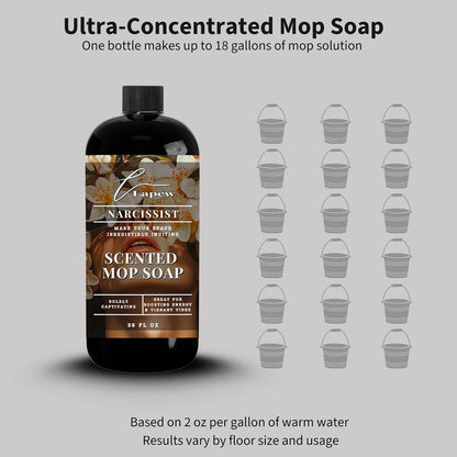 Lapew Santal Scented Mop Soap - Luxury Floor Cleaner Concentrate for Mopping Tile, Laminate, Vinyl & Hardwood | Streak-Free, Low-Foam | 36 oz - Colors B