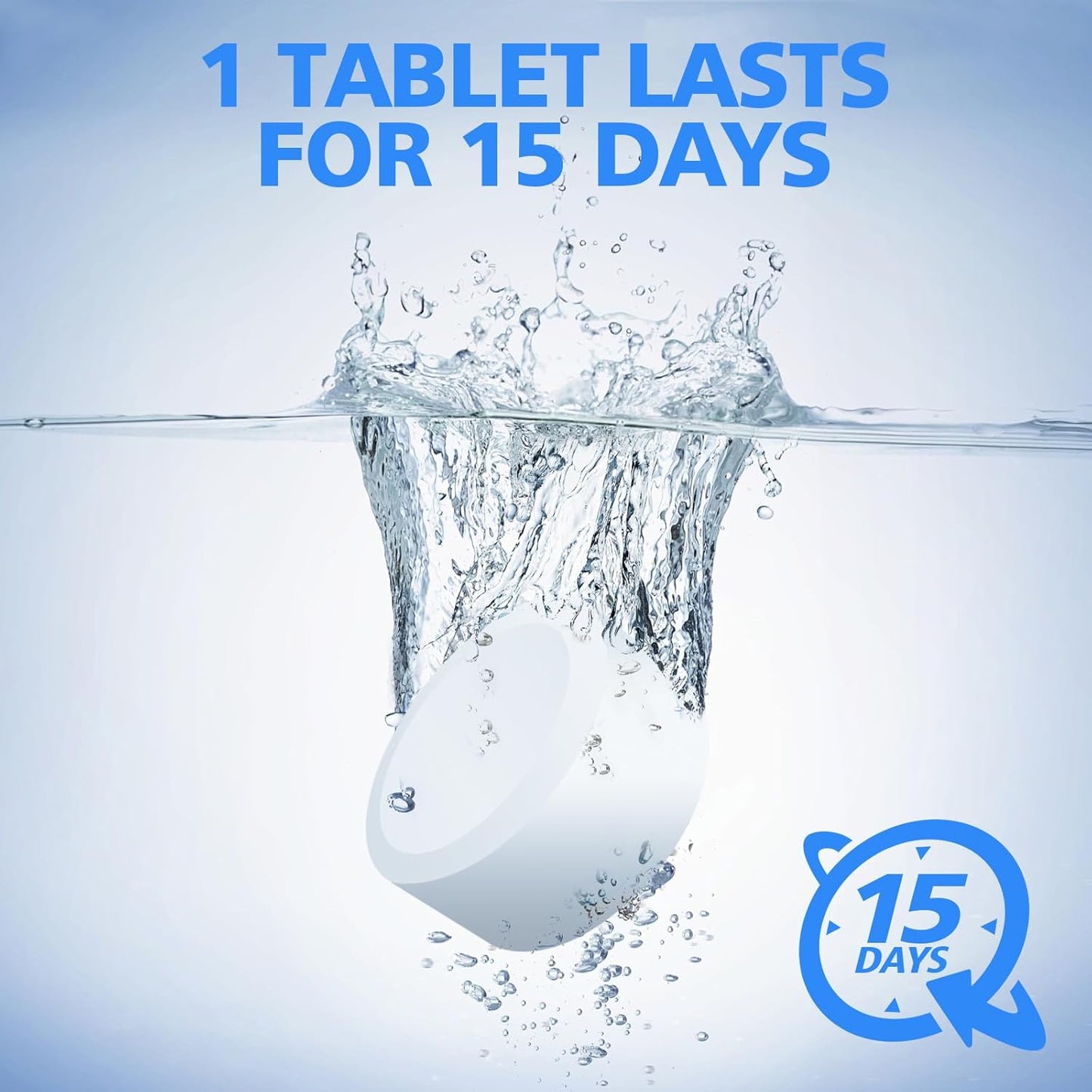 USKICH 20 Pack Toilet Bowl Cleaner Tablets,Blue Automatic Toilet Tank Cleaners, Long-Lasting Household Toilet Cleaners,Toilet flush Cleaning & Deodorizer