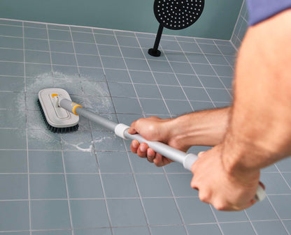 Joseph Joseph CleanTech 2-in-1 Glass Cleaner Shower Squeegee with Washable Microfiber Pad and Space-Saving Foldable Handle