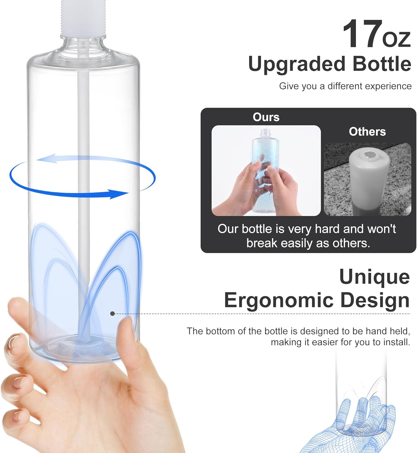 GAGALIFE Kitchen Sink Soap Dispenser Brushed Nickel, Under Sink Soap Dispenser with 40" Silicone Extension Tube Kit,Say Goodbye to Frequent Refills