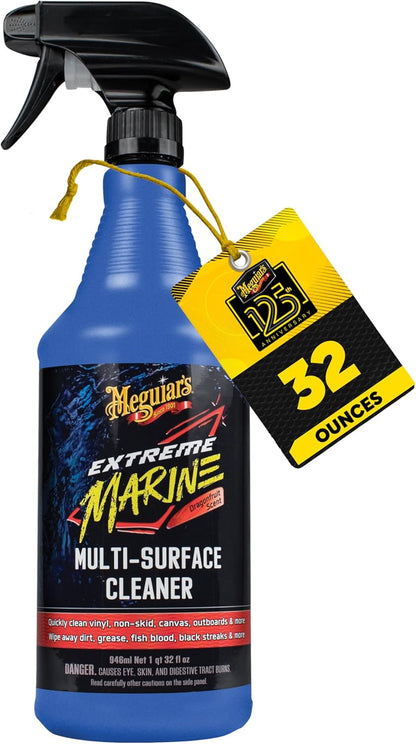 Meguiar's Extreme Marine Vinyl & Rubber Protectant M180132, 32 Oz Spray—Uv Protectant For Boat Owners & Rv Users; Use On Marine/Rv Vinyl And Rubber To Help Prevent Fading And Drying