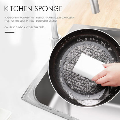 Hagsnec Melamine Sponge magical Sponge rub Melamine Cleaner Eco-Friendly white Kitchen magical Sponge rub 10 * 6 * 2 cm 100 pcs