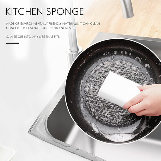 Hagsnec Melamine Sponge magical Sponge rub Melamine Cleaner Eco-Friendly white Kitchen magical Sponge rub 10 * 6 * 2 cm 100 pcs