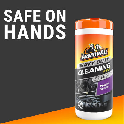 Armor All Heavy Duty Car Cleaning Wipes , Car Wipes for Dirt, Grease and Oil, 25 Count