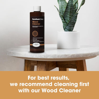 Furniture Clinic Wood Wax & Polish – Natural Beeswax & Orange Oil Wood Conditioner – Restores Shine to Furniture, Tables & Kitchen Cabinets – Safe for All Finished & Unfinished Wood – 8.5oz