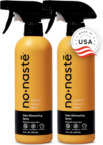 Nonaste Odor Eliminating Spray for Shoes, Gym Bags, Sports Gear & Yoga (16 Oz, Pack of 1) | Long-Lasting Fabric Refresher with Enzymes | Shoe Deodorizer & Gym Bag Deodorizer, Fabric-Safe