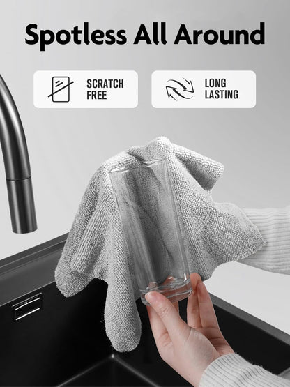 Fantasticlean Microfiber Cleaning Cloth Roll -40 Pack, Tear Away Microfiber Towels, 12" x 12", Reusable, Washable, Scratch Free, Ultra Absorbent Dishcloth for All-Around Cleaning Supplies (White)