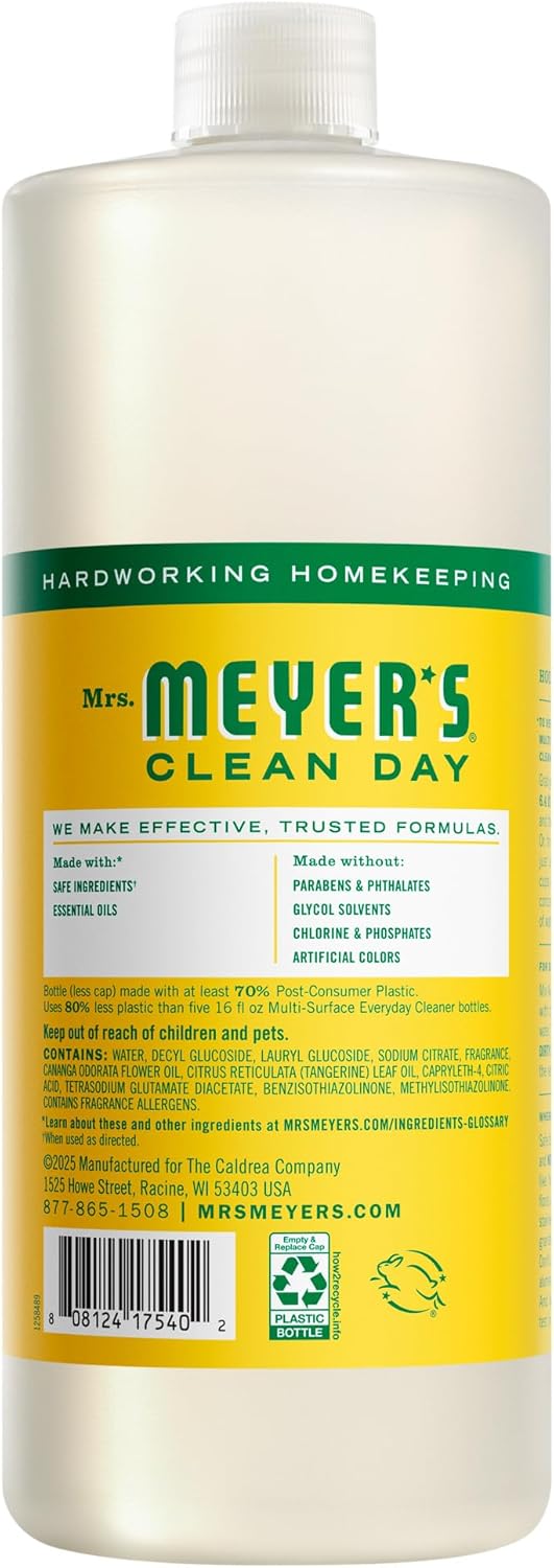 MRS. MEYER'S CLEAN DAY Multi-Surface Everyday Cleaner, Lavender Scent, 16 Fl Oz Bottle - 3 Pack