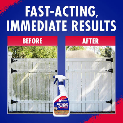 30 SECONDS Outdoor Mold & Mildew Stain Remover Spray | Ready To Use | 32 fl. oz. | 2 Pack