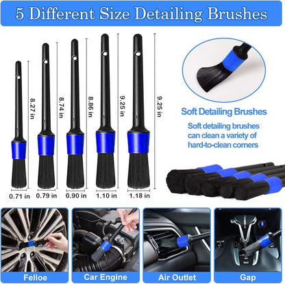 10pcs Auto Car Detailing Brush Set,Car Interior Cleaning Kit,Including 5pcs Car Detailing Brushes, 3pcs Wire Brush and 2pcs Different Soft Bristle dusting Brush for car Interior.