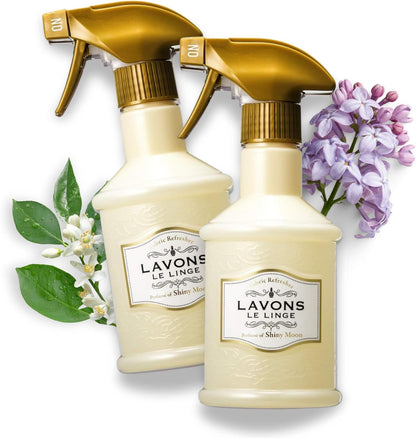 LAVONS Fabric Spray Freshener for Carpet Fresh, Pet Safe Linen Spray for Bedding, Organic Fabric Refresher Spray for Home & Offices, Natural Carpet Freshener from Japan, 12.5 Fl Oz SHINY MOON