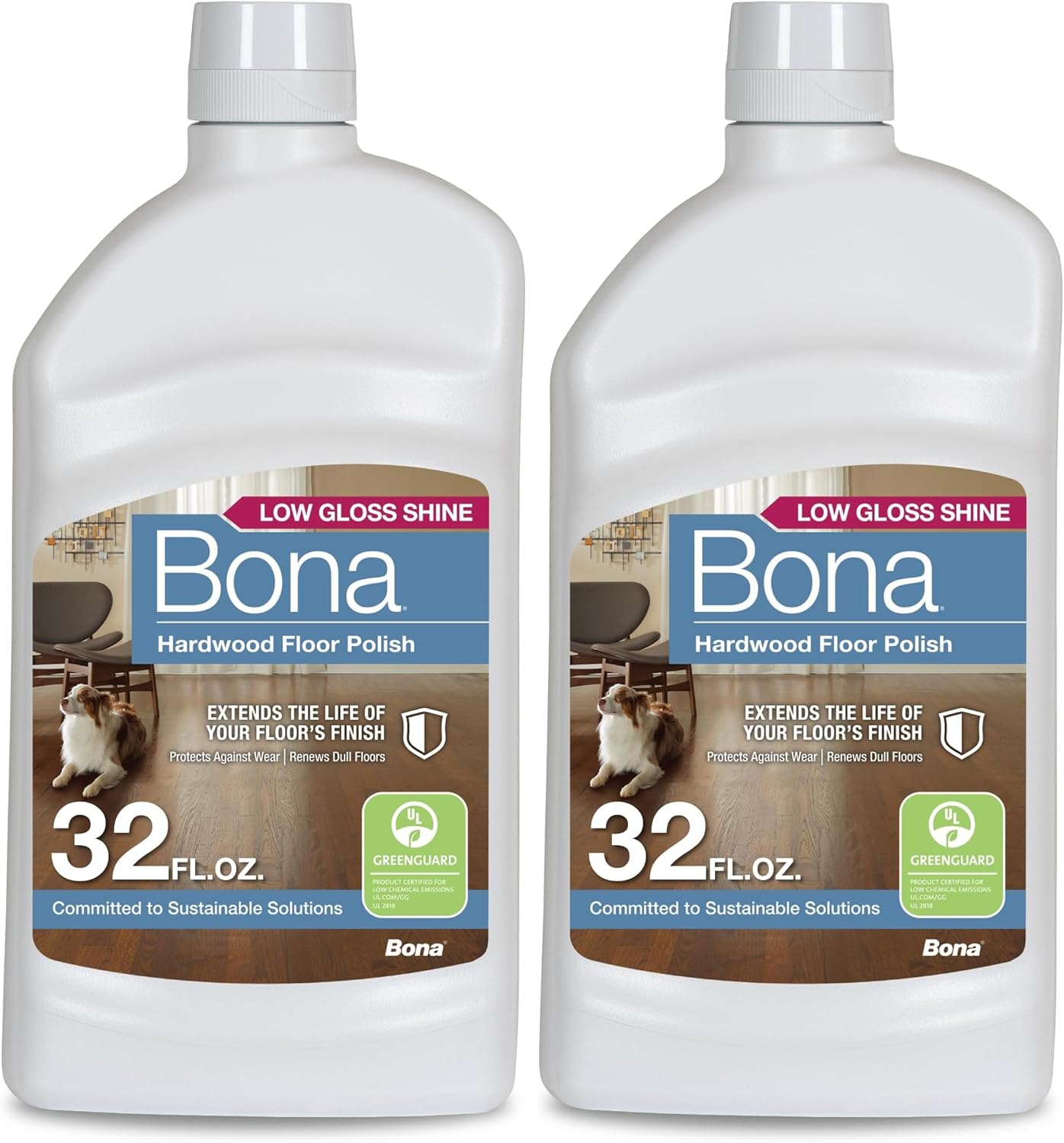 Bona Hardwood Floor Polish - 32 fl oz - High Gloss Shine - Polish for Wood Floors - Protects and Renews Dull Flooring - Covers 500 sq ft