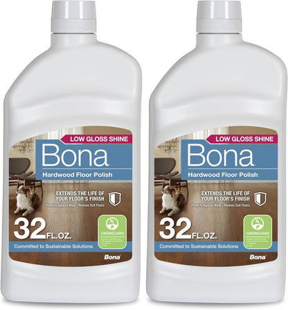 Bona Hardwood Floor Polish - 32 fl oz - High Gloss Shine - Polish for Wood Floors - Protects and Renews Dull Flooring - Covers 500 sq ft