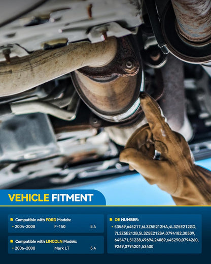 PHILTOP Left and Right Catalytic Converter Replacement For 2005-2010 300 2.7/3.5L V6 RWD, 2006-2010 Charger 2.7/3.5L V6 RWD, 2005-2008 Magnum 2.7/3.5L V6 RWD Replace 55434, 55433 (EPA Compliant) - Colors C
