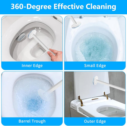 Kifmurase 100 Pcs Toilet Wand Refills Disposable Toilet Brush Replacement Heads, Disposable Sponge Refill Heads Household Cleaning Bathroom Cleaners Compatible with Most Toilet Brushes