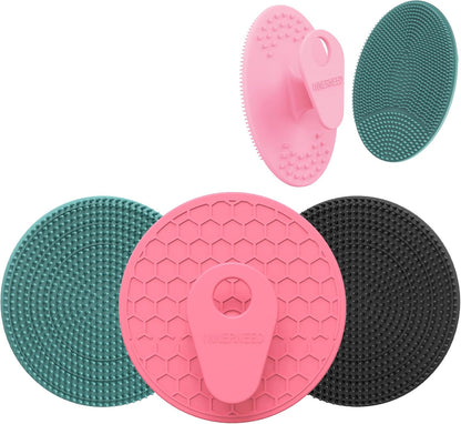 INNERNEED Food-Grade Soft Silicone Body Scrubber Shower Brush Handheld Cleansing Skin Brush, Gentle Exfoliating and Lather Well (Black)