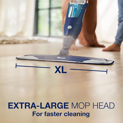 Bona Hardwood Floor Premium Spray Mop - Includes Wood Floor Cleaning Concentrate and Machine Washable Microfiber Cleaning Pad - Dual Zone Cleaning Design for Faster Cleanup