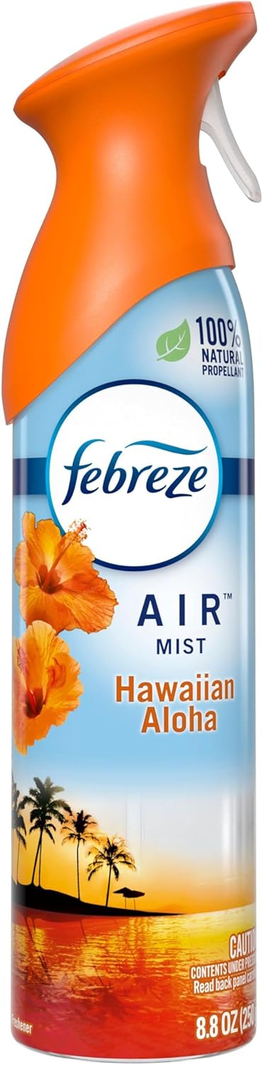 Febreze Air Mist Air Freshener Spray, Odor-Fighting Room Spray, Air Fresheners for Home and Bathroom and Kitchen, Aerosol Can, Mountain Scent, Purple, 8.8oz (Pack of 3)