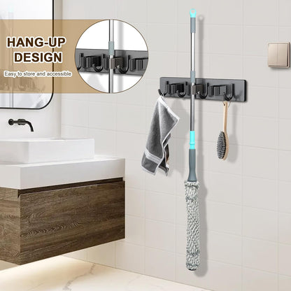 Self Wringing Floor Cleaner with 52.5 Inch Long Handle, Heavy Duty Wet Mop for Hardwood, Tile, Vinyl, Laminate Floors (White)