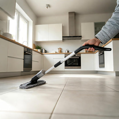Electric Spray Mop Floor Cleaner with 2 Mopping Pads 720ml Bottle & Scraper 360° Swivel Head Lightweight Cordless Wet Dry Cleaner for Hardwood Floor Cleaning Laminate Tile Wood Vinyl & All Hard Floors