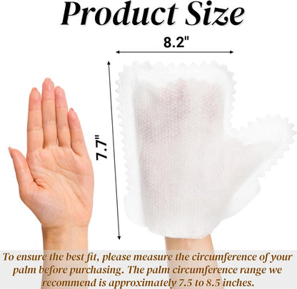 Noamus 100 Pcs White Microfiber Dusting Gloves, Disposable Artisan Dust Cloth Remove Mitt, Dual-Sided Dust Wipes Feather Dusters for Indoor Plants Furniture, House Cleaning Pet Hair, Electronic Device