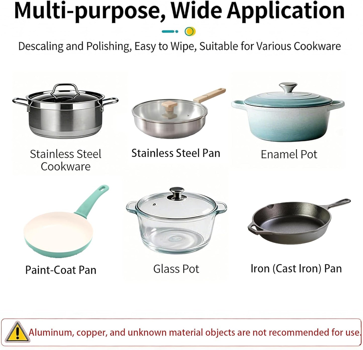 Kitchenware Stain Cleaner, Strong Descaling, Multi-purpose Oil Stain Remover, Pot Pan Bottom Cleaning Paste,Powerful Kitchenware Cleaner, Cooktop Pot Cleaner Effortless for Burned Cookware (150g) (1)