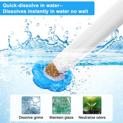 Disposable Toilet Brush with 54 Pcs Refill Heads and Holder– Includes Storage Caddy&Toilet Bowl Wand, Wall-Mount Scrubbing Toilet Brush Bathroom Cleaning Kit (1 Wand & 54 Refills)