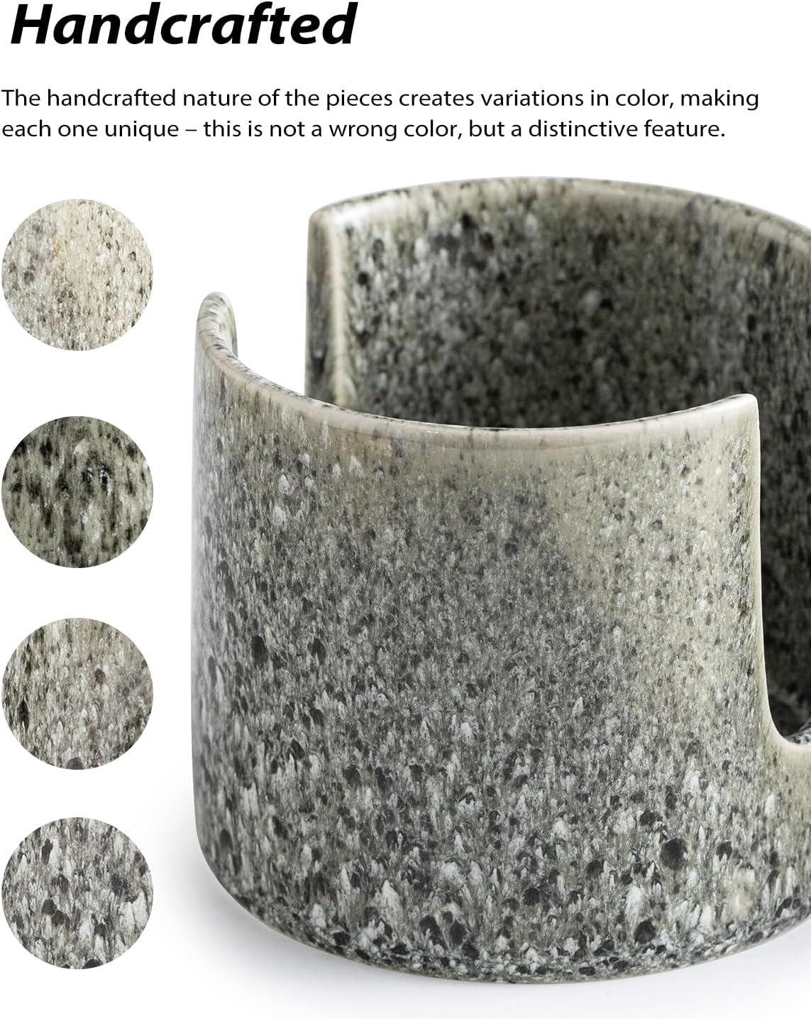 Zoeeker Sponge Holder for Kitchen Sink, Ceramic Dish Sponge Dish Rack Scrubby Caddy Kitchen Organizer Cute Sink Caddy Organizer, Farmhouse Decor, Speckled Glaze