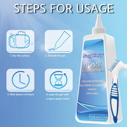 Sugelary Mold Stain Cleaner Gel, 16 Fl Oz Washing Machine Cleaner for Front Loader Seal, All-Purpose Gel for Home Use on Bathroom Grout, Sink, Shower and Caulk