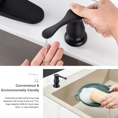 GAGALIFE Kitchen Sink Soap Dispenser Brushed Nickel, Under Sink Soap Dispenser with 40" Silicone Extension Tube Kit,Say Goodbye to Frequent Refills