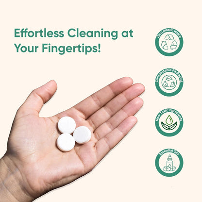 Green Llama Eco-Friendly Cleaning Tablet Variety Pack - Multi-Surface, Glass & Bathroom Cleaner Refills, Compostable, Plant-Based, Family & Pet Safe - Sample Pack with 6 Tablets